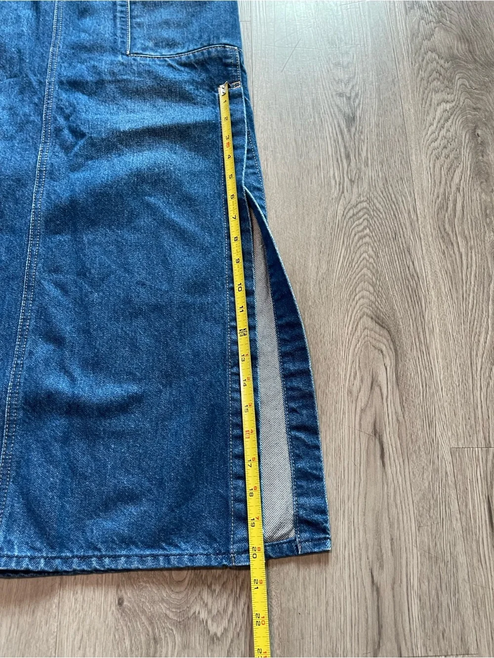 MOTHER Dark Blue Denim Maxi Skirt with Cargo Details - Picture 12 of 12